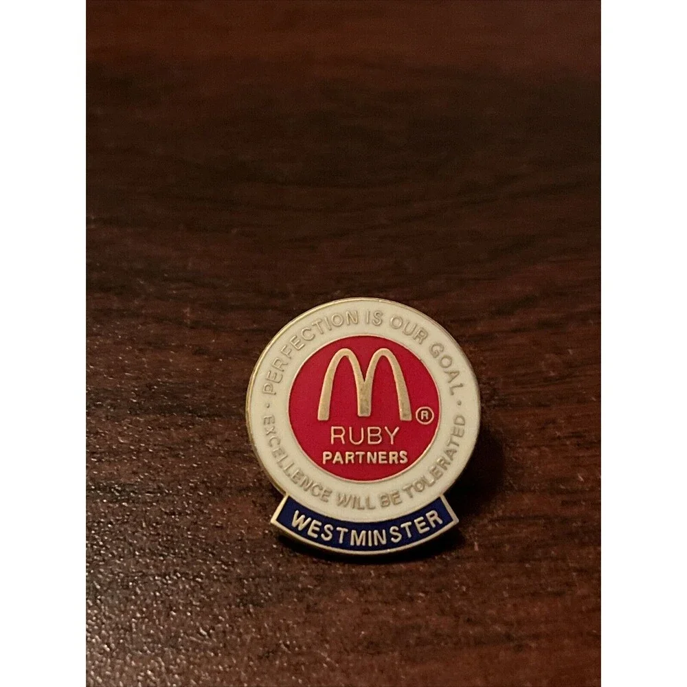 McDonald’s Ruby Partners Westminster Perfection Is‎ Our Goal Employee Hat Pin